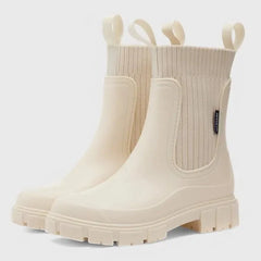 Waterproof Chunky Chelsea Boots – Beige