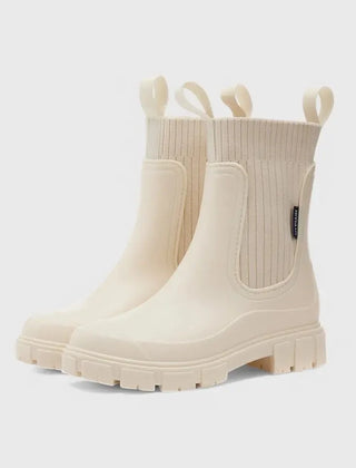 Waterproof Chunky Chelsea Boots – Beige