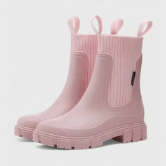 Waterproof Chunky Chelsea Boots – Pink