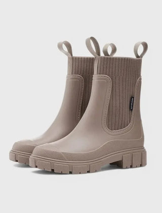 Waterproof Chunky Chelsea Boots – Taupe