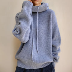 Oversized Knit Hoodie Jumper