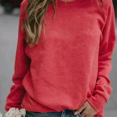 Raglan Crewneck Sweatshirt – Red