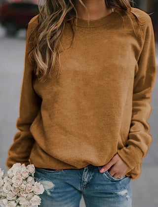 Raglan Crewneck Sweatshirt – Khaki