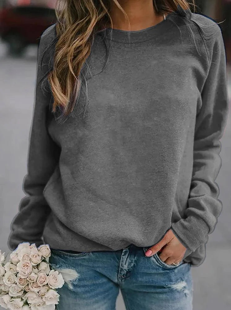 Raglan Crewneck Sweatshirt – Gray