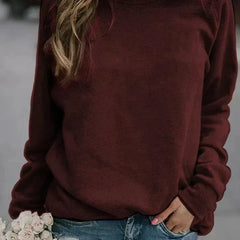 Raglan Crewneck Sweatshirt – Wine Red