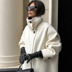 Funnel Neck Longline Coat