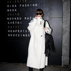 Funnel Neck Longline Coat