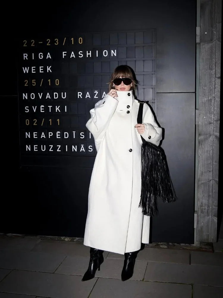 Funnel Neck Longline Coat