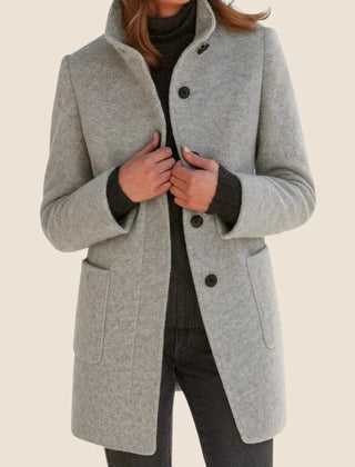 Wool Midi Coat – Grey