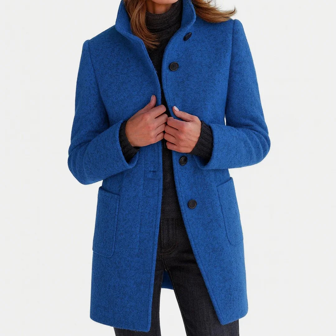 Wool Midi Coat – Blue