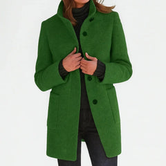Wool Midi Coat – Green