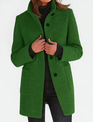 Wool Midi Coat – Green