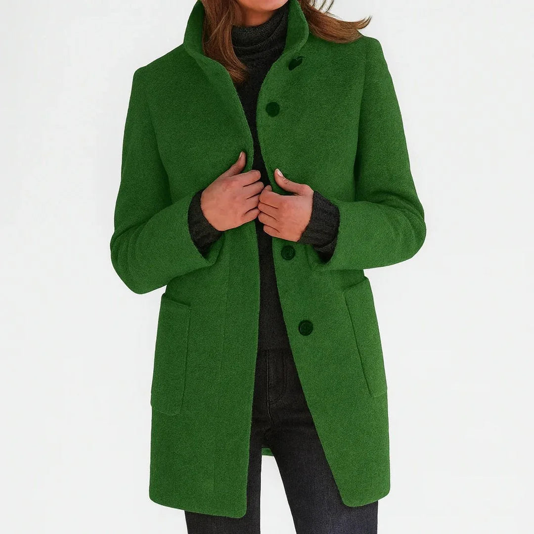Wool Midi Coat – Green