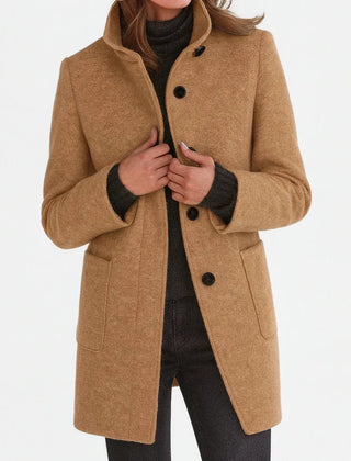 Wool Midi Coat – Camel