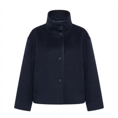 Stand Collar Wool Coat