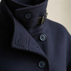 Stand Collar Wool Coat