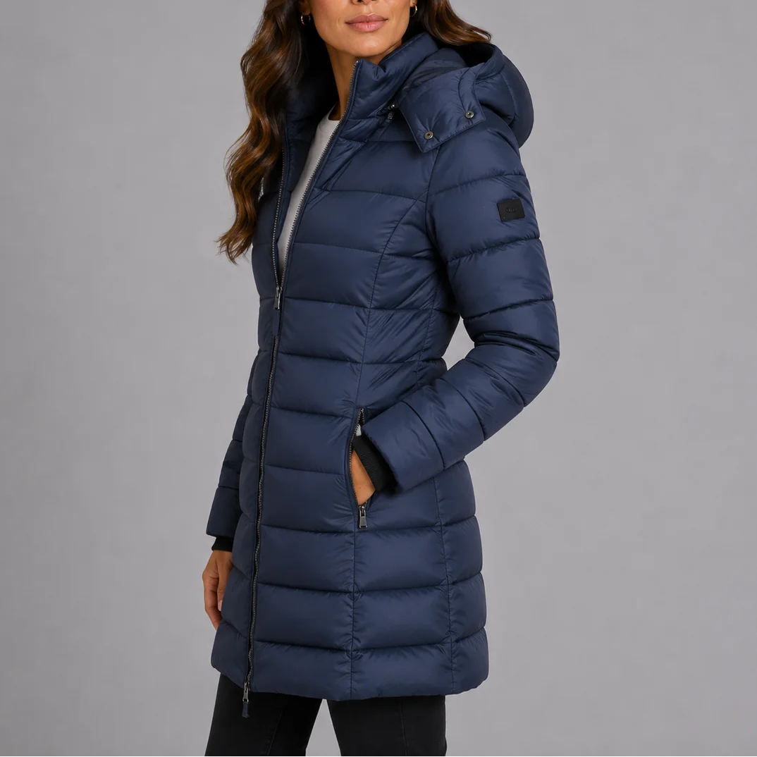 Long Hooded Puffer Coat