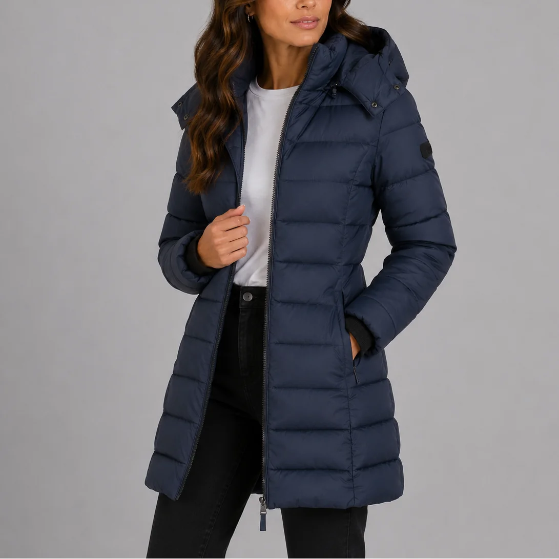 Long Hooded Puffer Coat