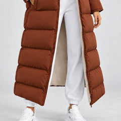 Long Hooded Puffer Coat