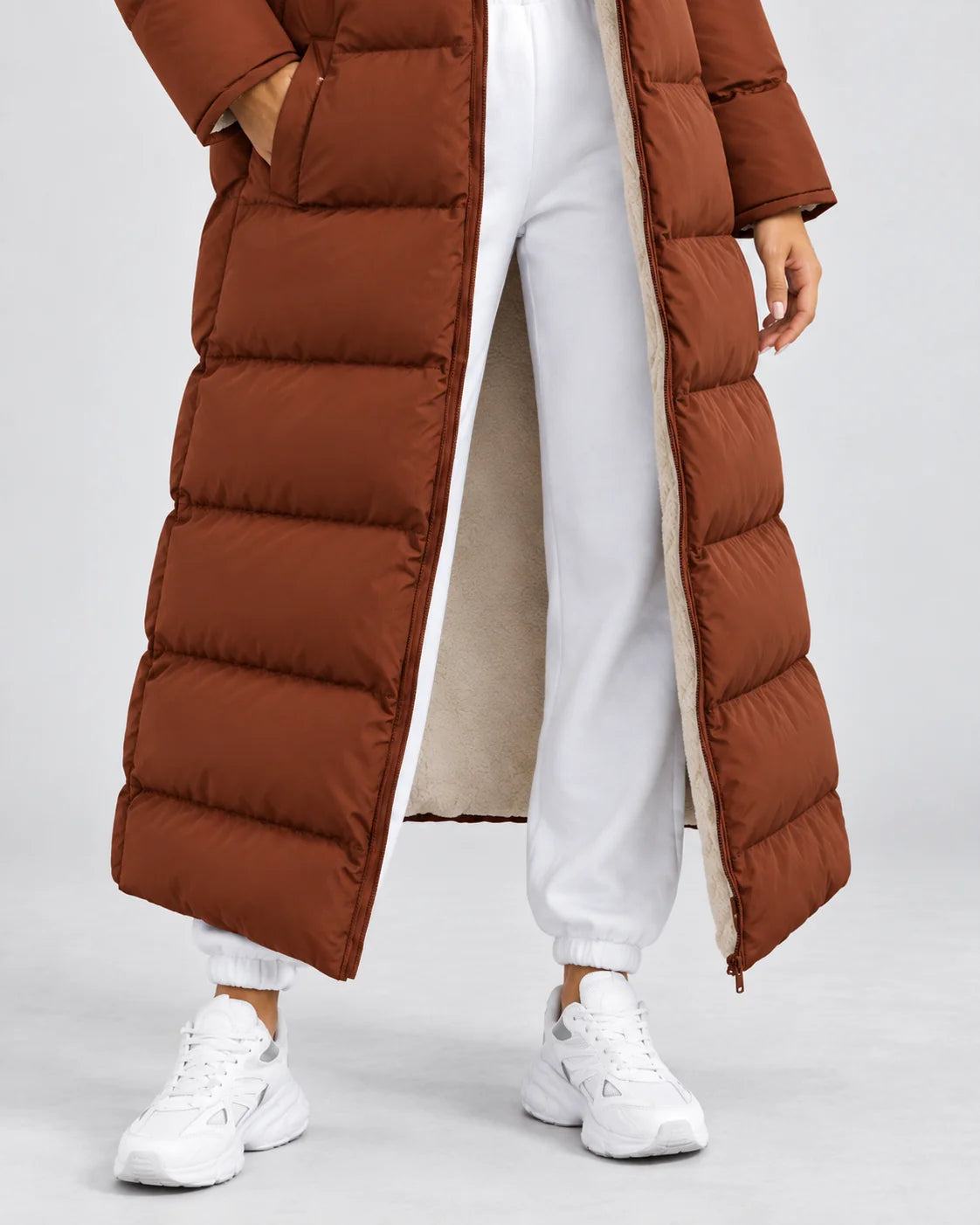 Long Hooded Puffer Coat