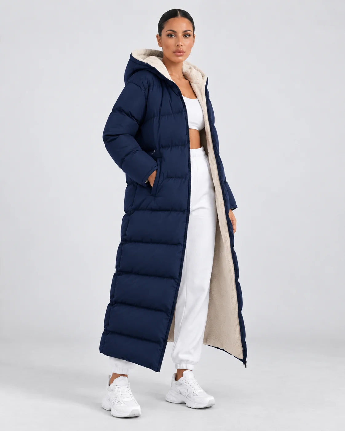 Long Hooded Puffer Coat