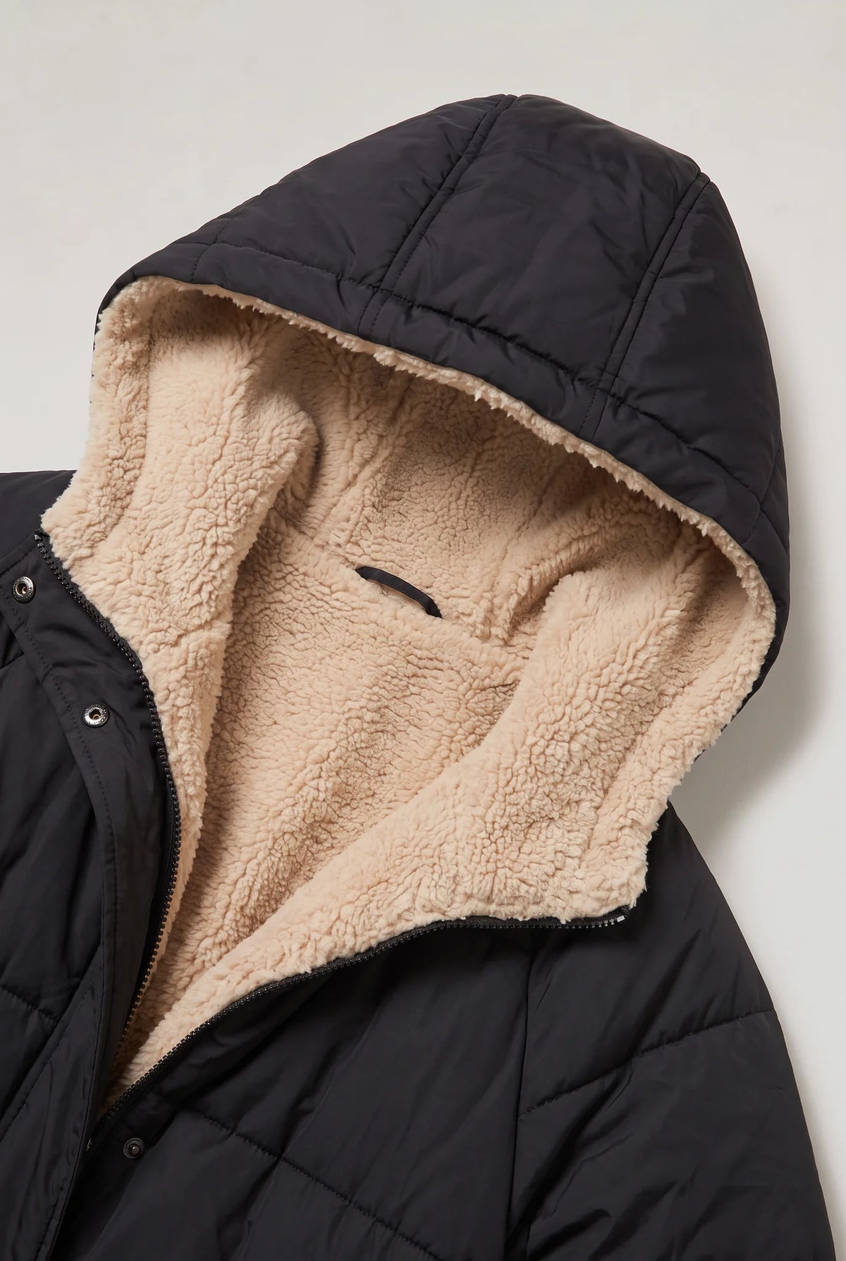 Longline Quilted Puffer Coat