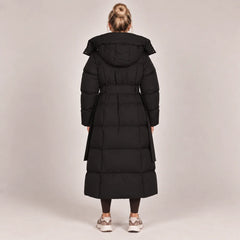 Hooded Belted Puffer Coat