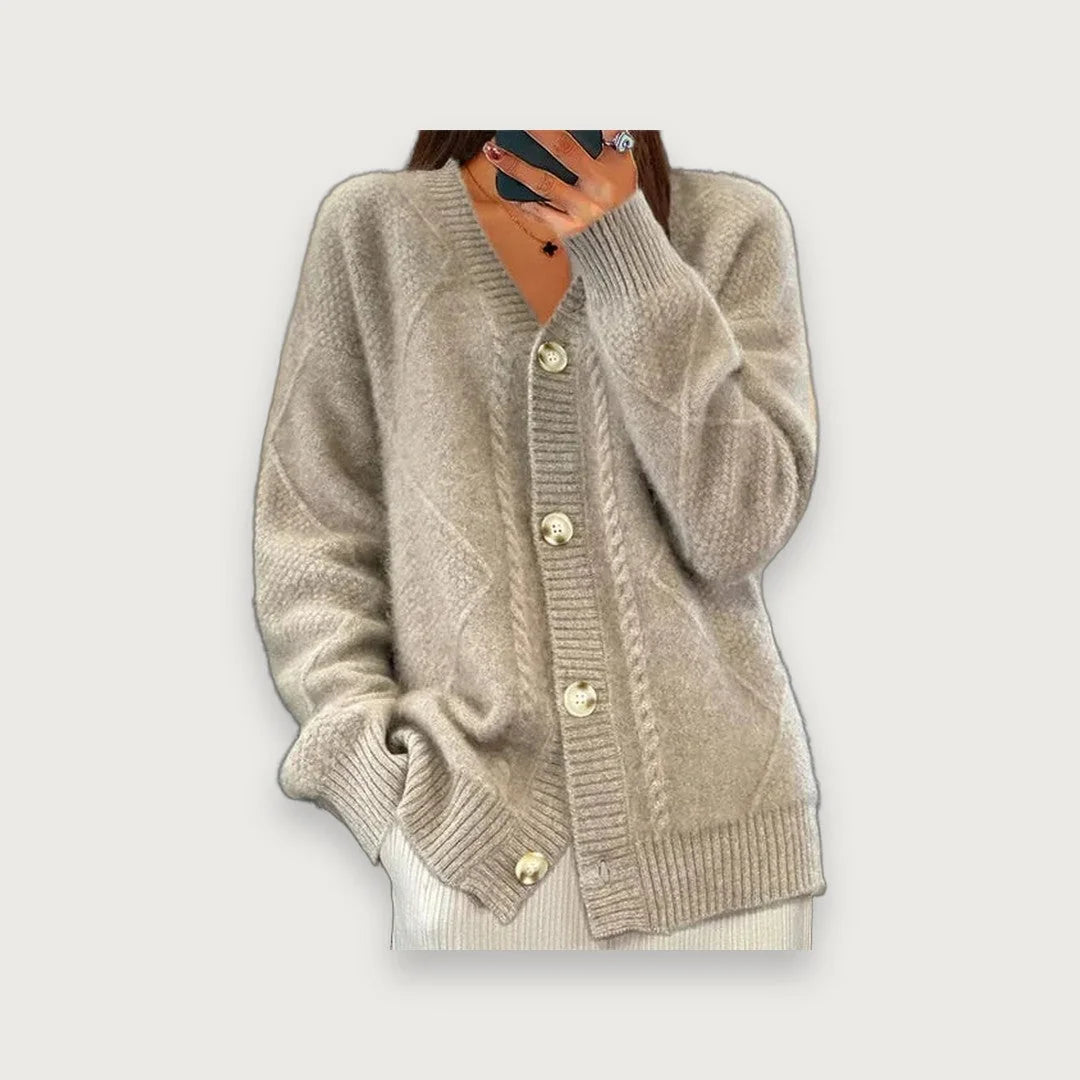 Cashmere Button Cardigan