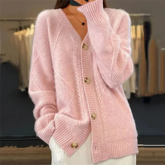 Cashmere Button Cardigan