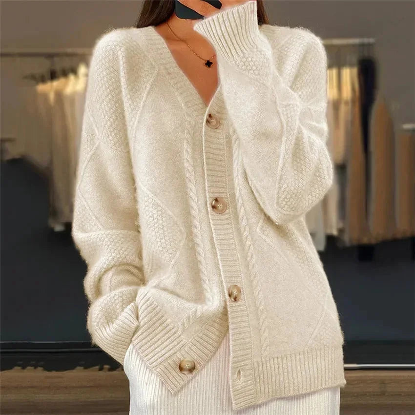 Cashmere Button Cardigan