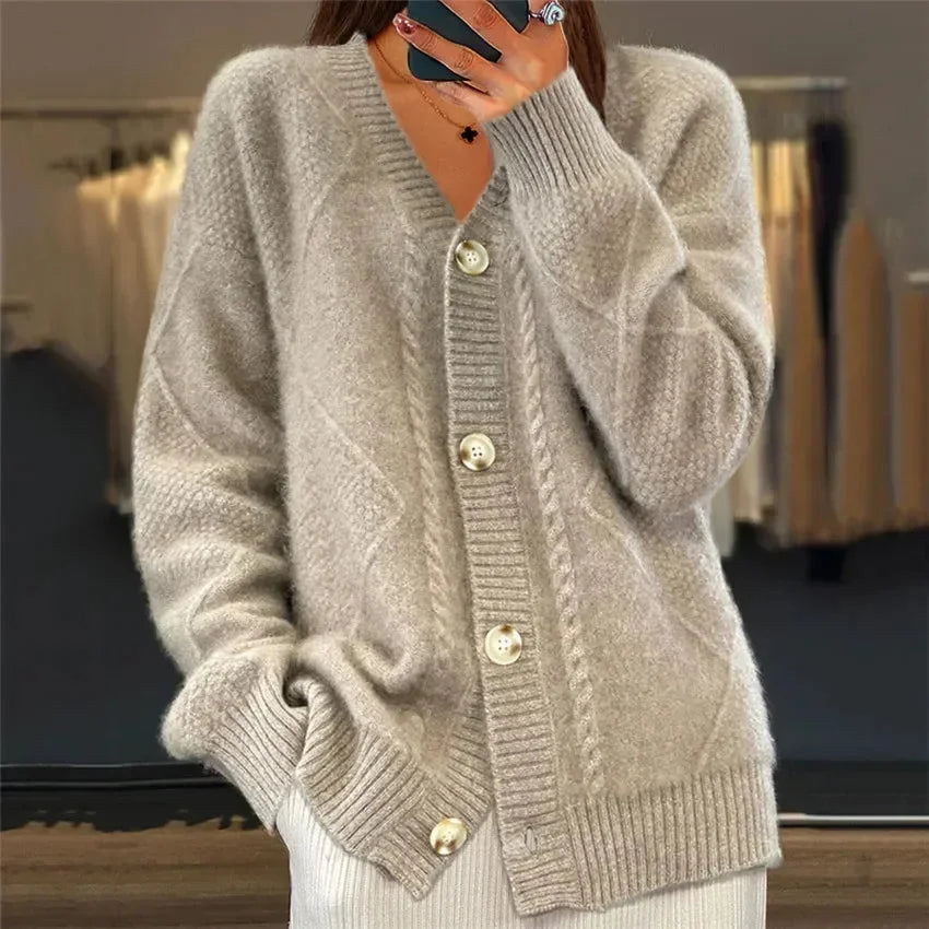 Cashmere Button Cardigan