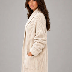 Longline Shawl Collar Cardigan