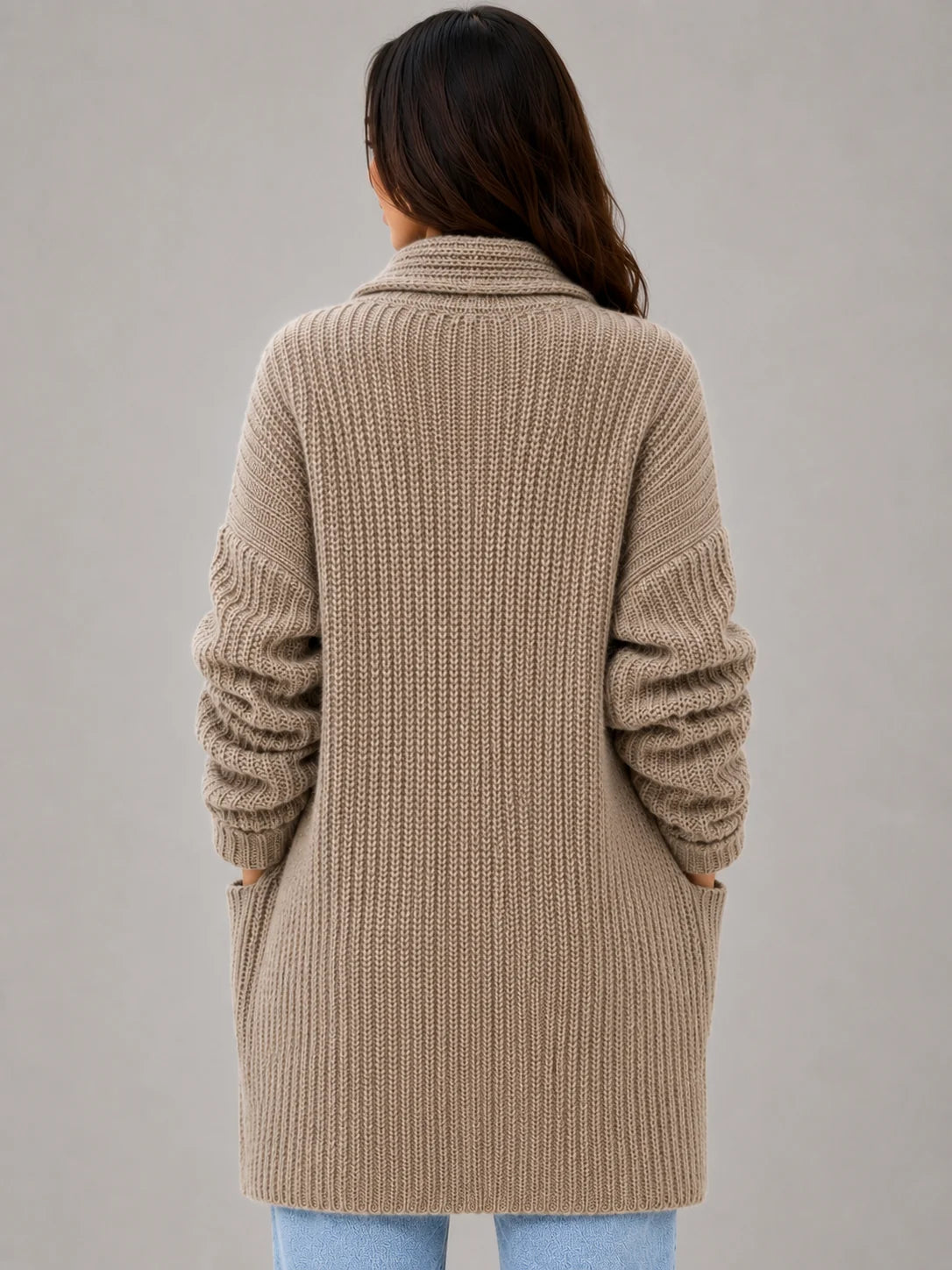 Longline Shawl Collar Cardigan