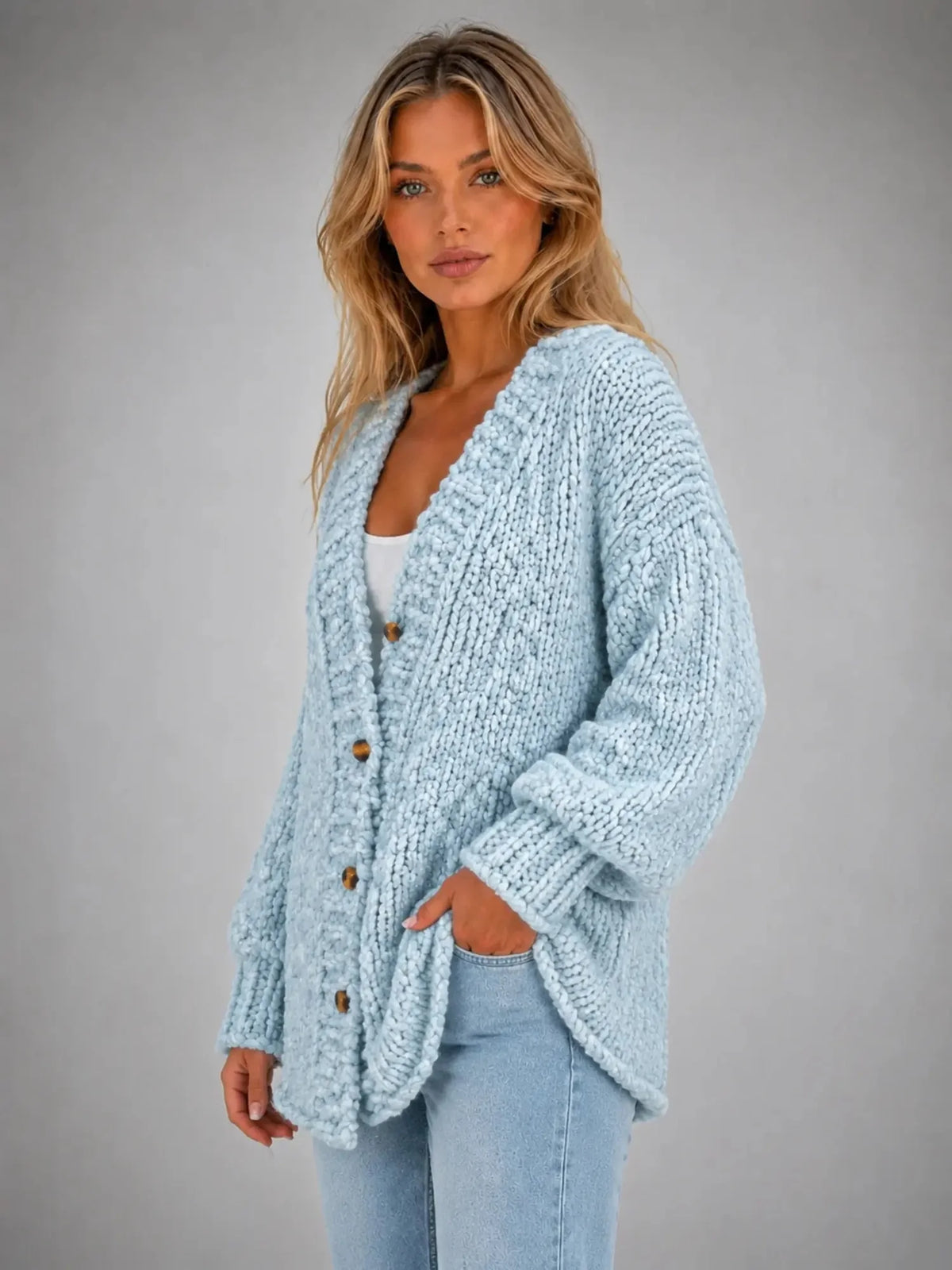 Oversized Chunky Knit Cardigan