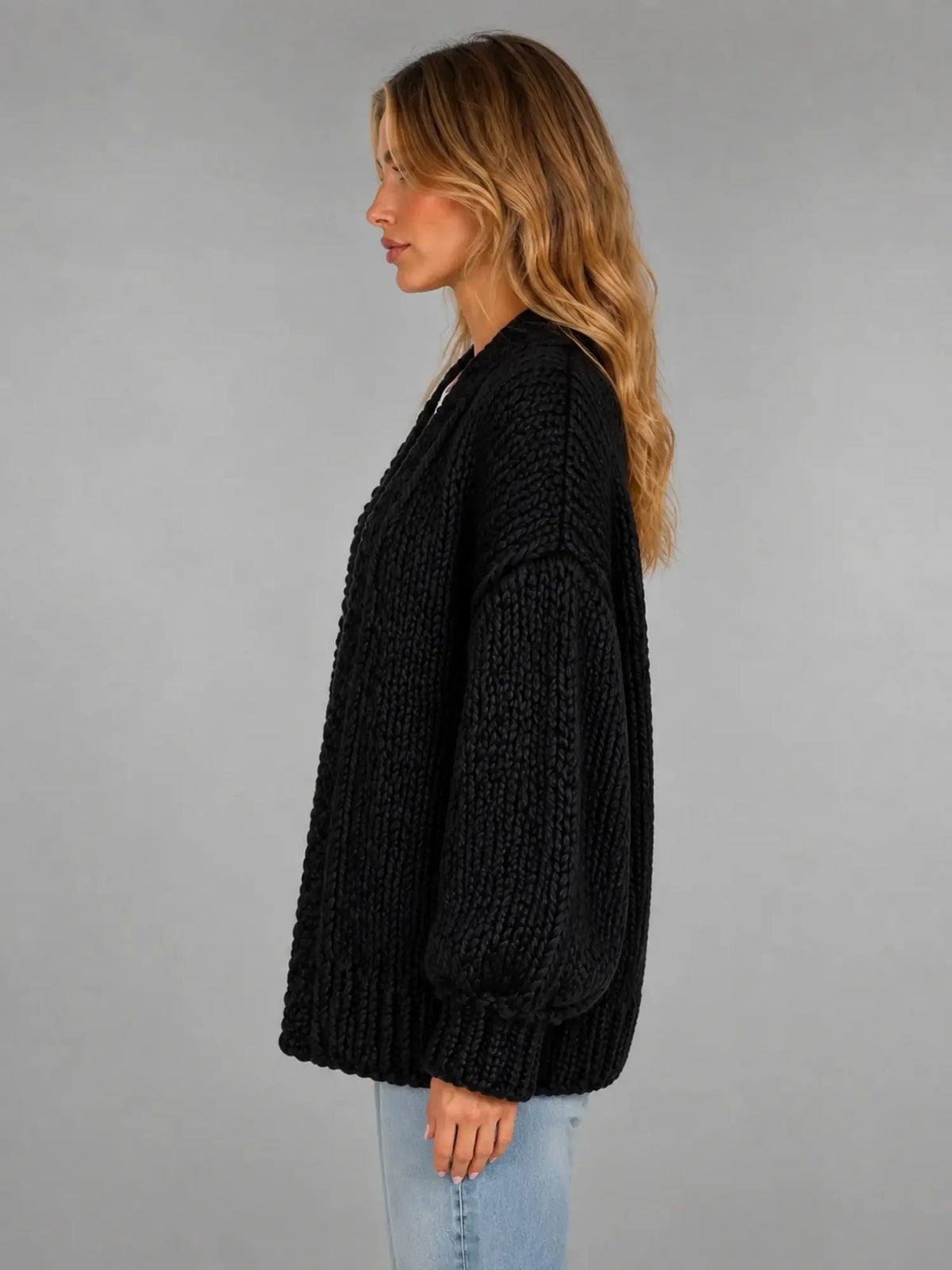 Oversized Chunky Knit Cardigan