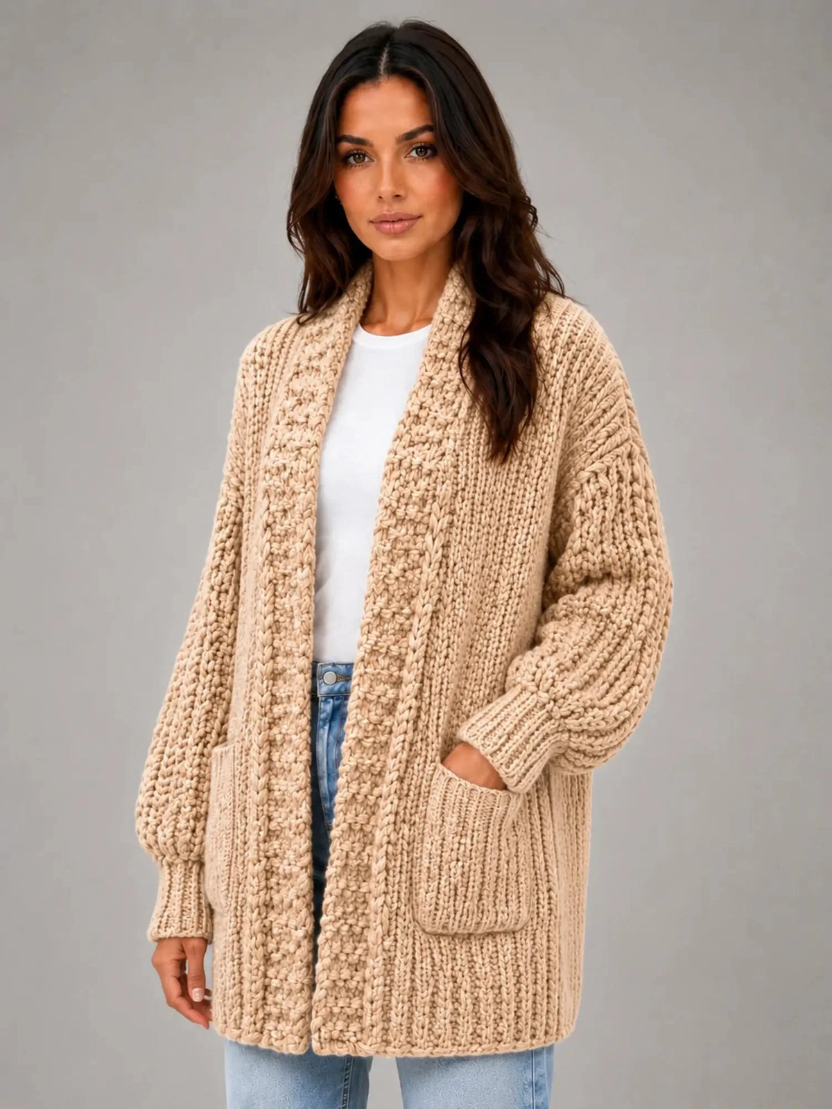 Oversized Chunky Knit Cardigan