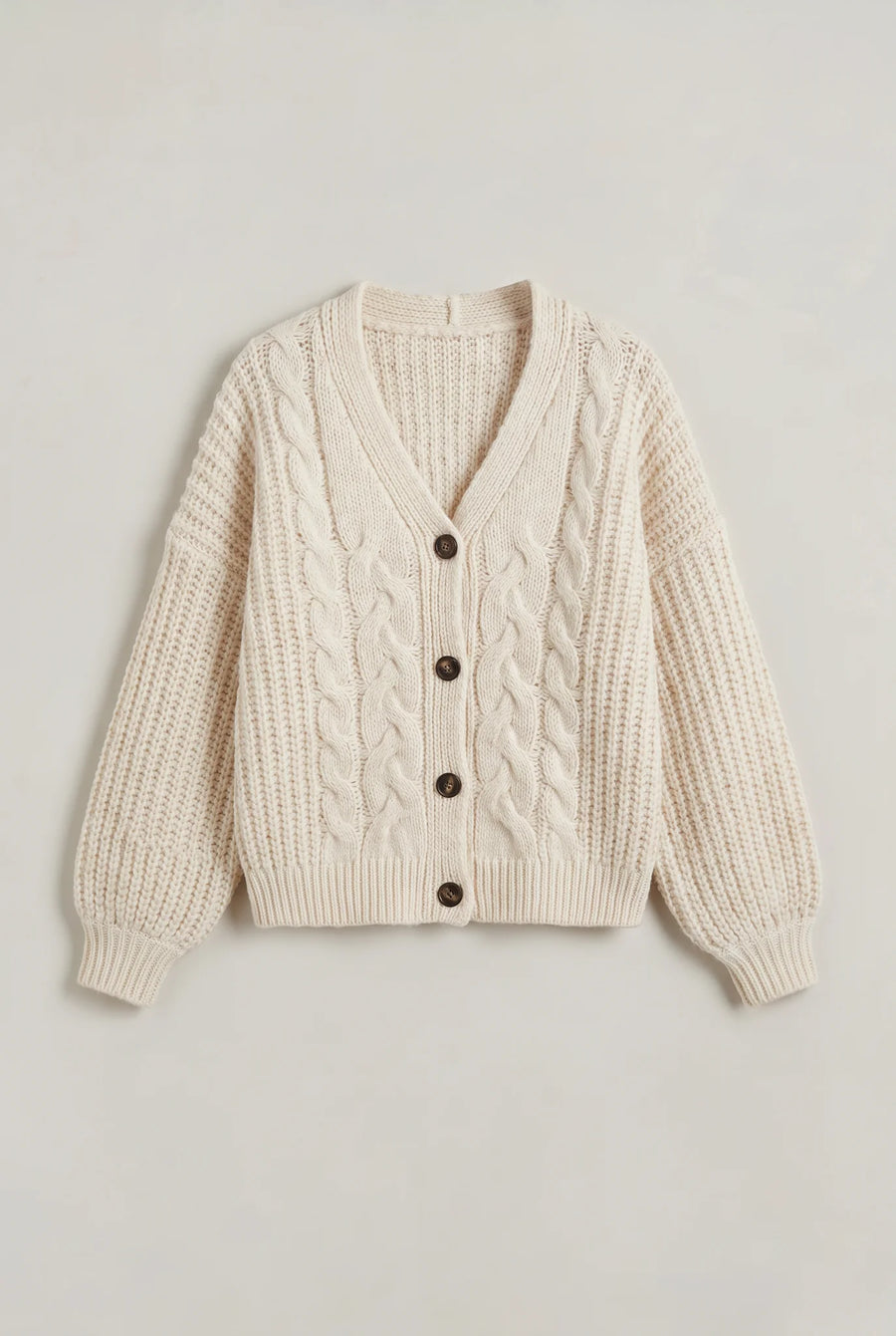 Chunky Knit Button Cardigan