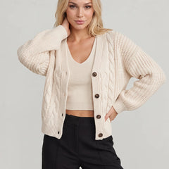 Chunky Knit Button Cardigan