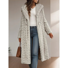 Longline Hooded Coat – Light Grey