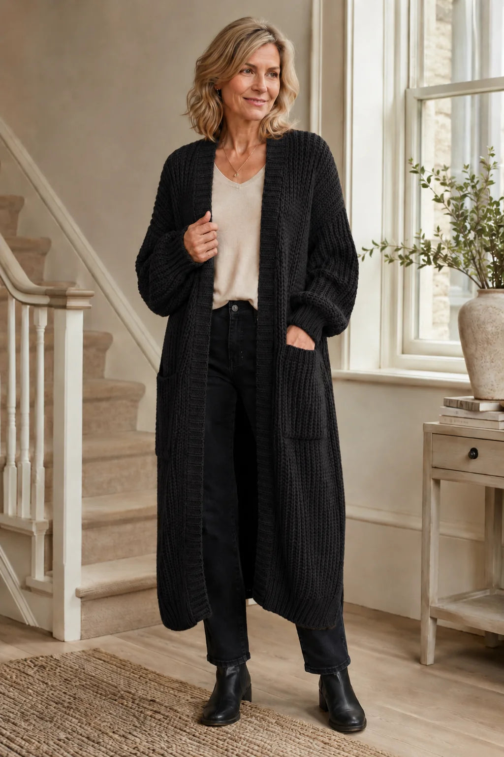 Longline Chunky Knit Cardigan