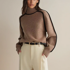 Cashmere Turtleneck Jumper – Brown