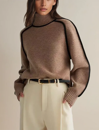 Cashmere Turtleneck Jumper – Brown
