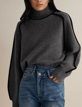 Cashmere Turtleneck Jumper – Grey