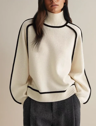 Cashmere Turtleneck Jumper – Beige