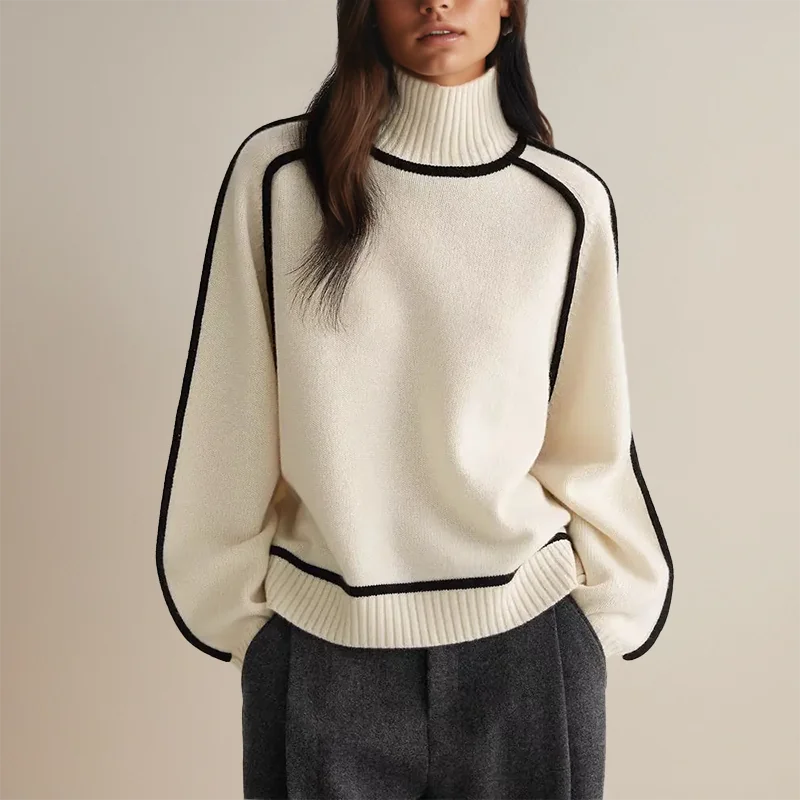 Cashmere Turtleneck Jumper – Beige