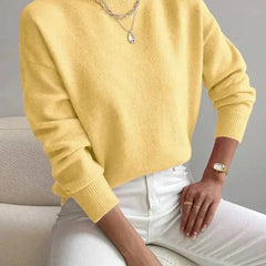 Mock Neck Knit Jumper – Yellow