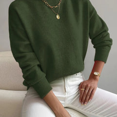 Mock Neck Knit Jumper – Green