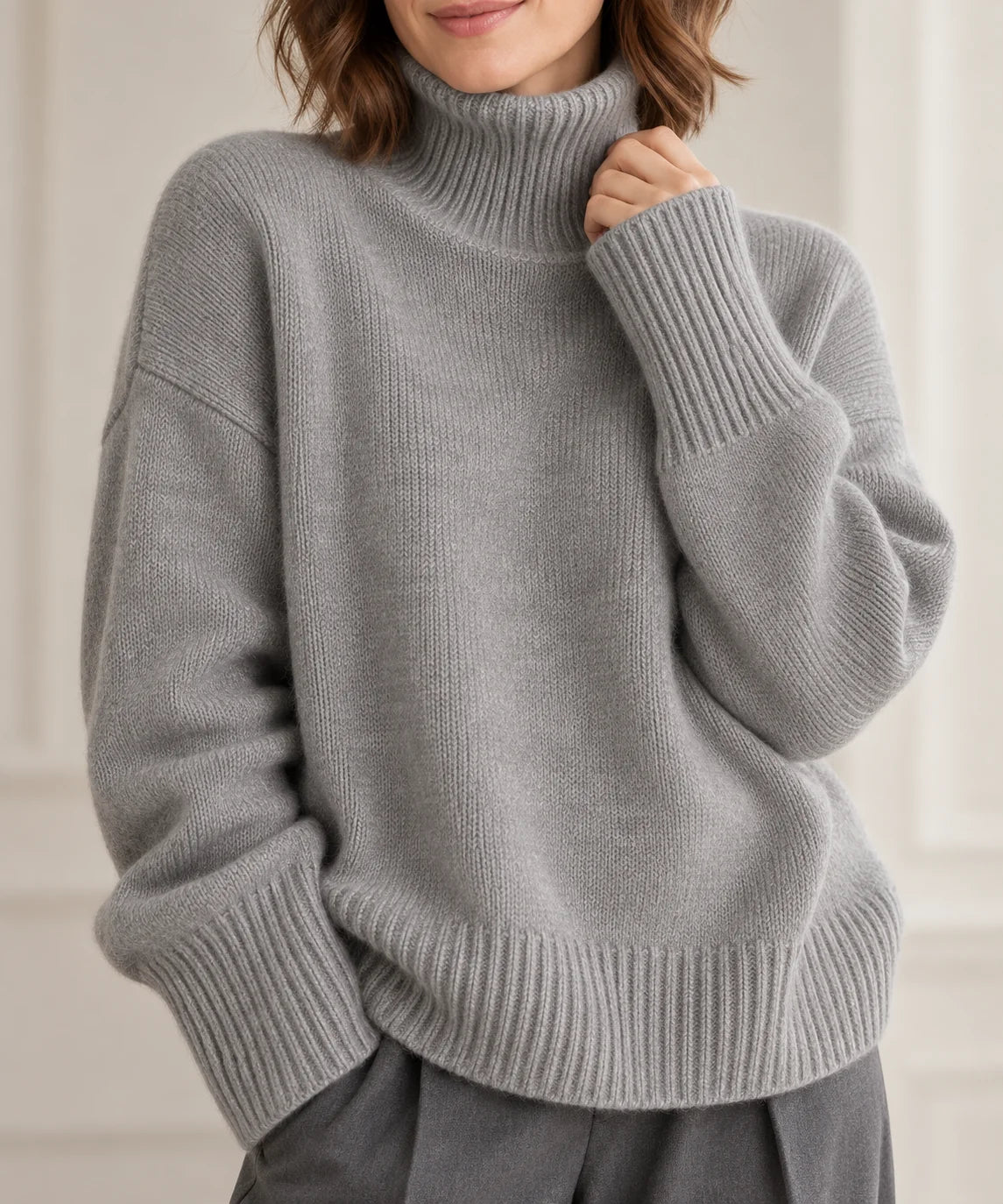 High Neck Cashmere Jumper