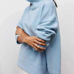Oversized Ribbed Turtleneck Jumper