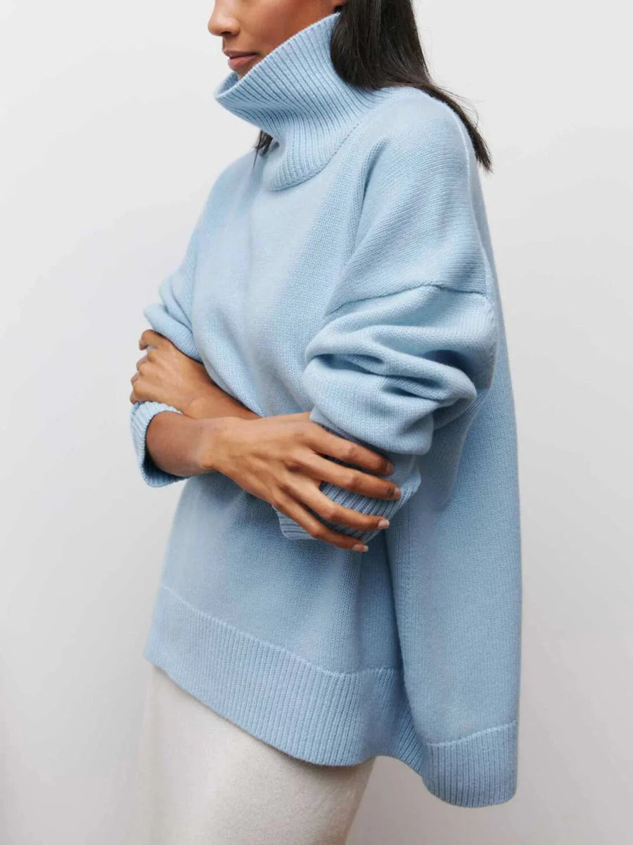 Oversized Ribbed Turtleneck Jumper